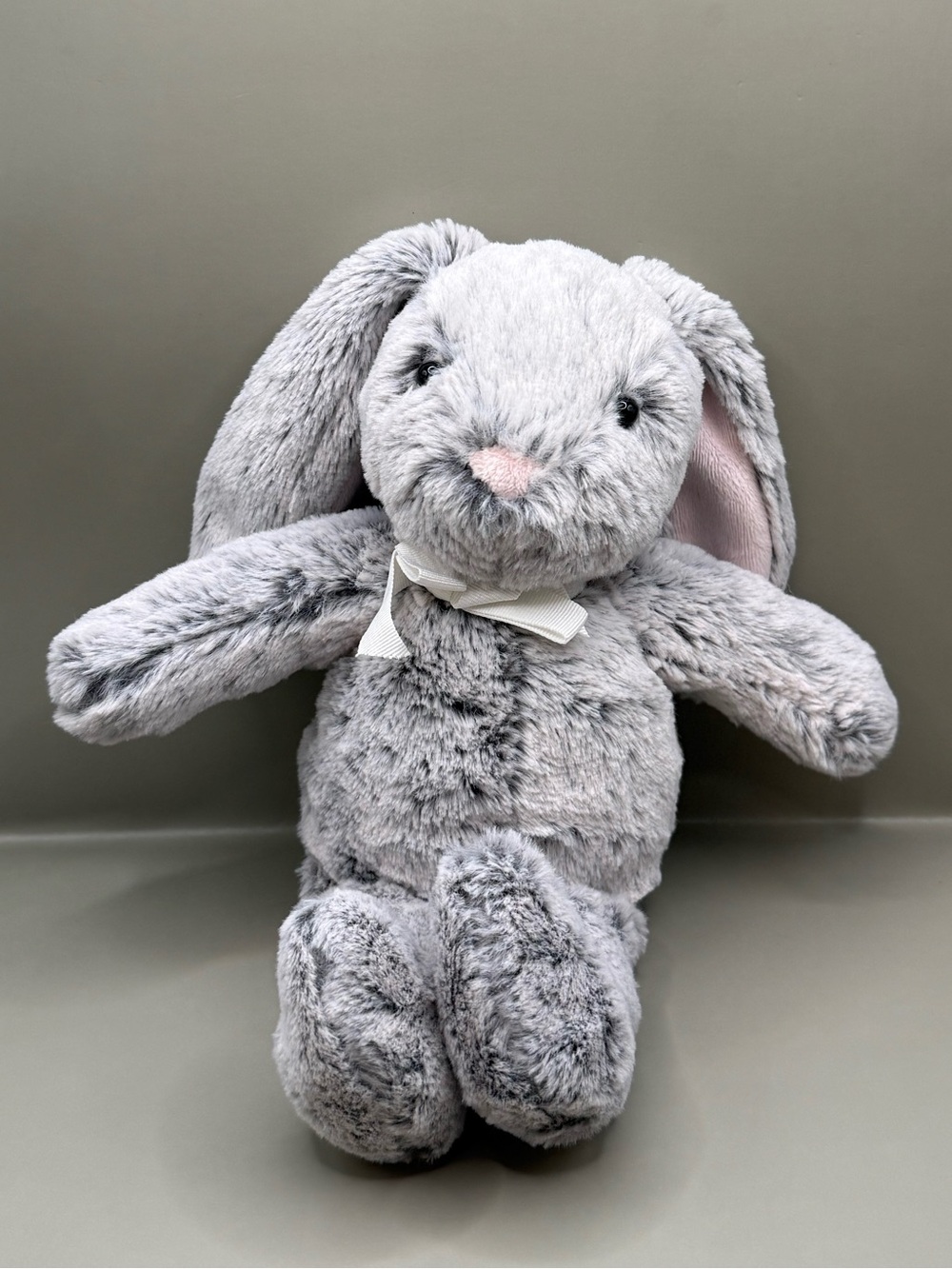 Pottery Barn Kids Luxe Bunny Stuffed Animal Plush Bunny Rabbit Gray